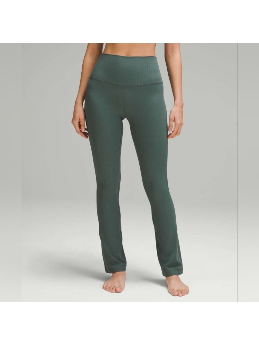Lululemon Align Ribbed Mini-Flared Pant *Extra Short Dark Forest - Picture 2 of 11